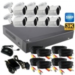 5mp Security Camera System with 8 bullet cameras
